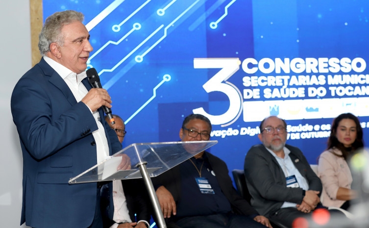 Durante congresso de secretarias municipais, governador Laurez Moreira anuncia liberação de R$ 10 milhões para fortalecer a saúde pública do Tocantins
